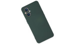 Newface Oppo Reno 8 Lite Kılıf Nano içi Kadife Silikon - Koyu Yeşil