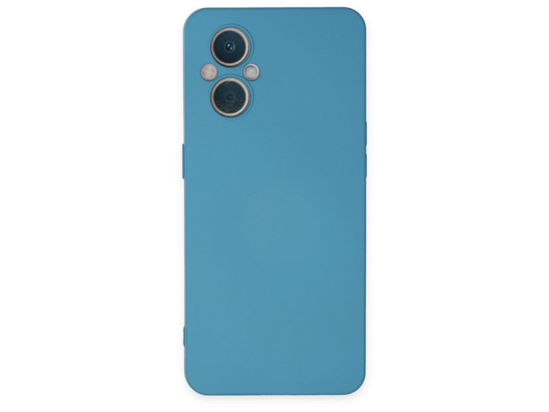 Newface Oppo Reno 8 Lite Kılıf Nano içi Kadife Silikon - Mavi
