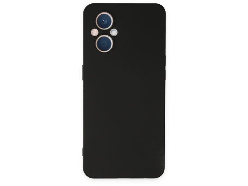 Newface Oppo Reno 8 Lite Kılıf Nano içi Kadife Silikon - Siyah