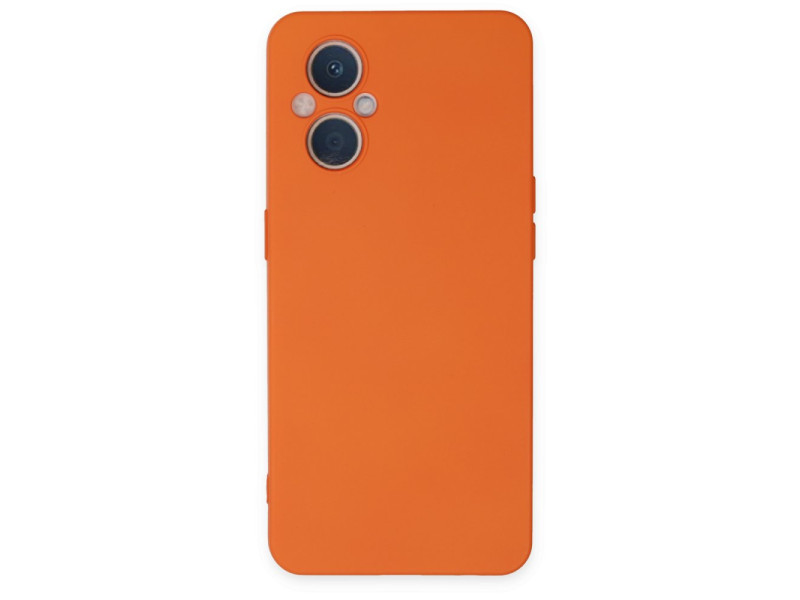 Newface Oppo Reno 8 Lite Kılıf Nano içi Kadife Silikon - Turuncu