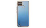Newface Realme C25Y Kılıf Razer Lensli Silikon - Gold