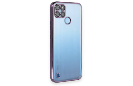 Newface Realme C25Y Kılıf Razer Lensli Silikon - Mor