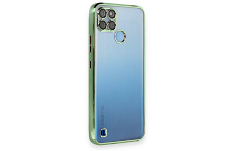 Newface Realme C25Y Kılıf Razer Lensli Silikon - Yeşil
