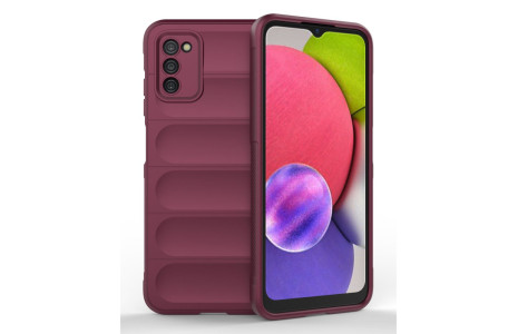 Newface Samsung Galaxy A03S Kılıf Optimum Silikon - Bordo