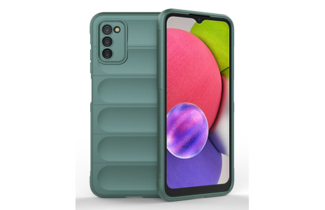Newface Samsung Galaxy A03S Kılıf Optimum Silikon - Koyu Yeşil