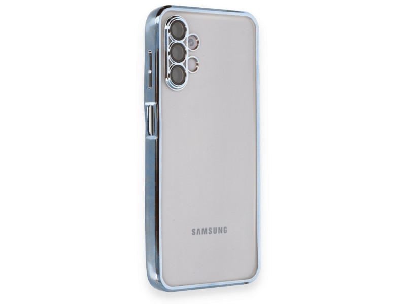 Newface Samsung Galaxy A04S Kılıf Razer Lensli Silikon - Açık Mavi