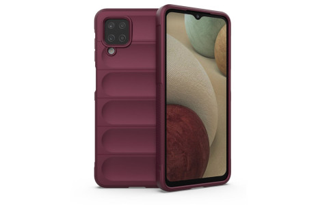 Newface Samsung Galaxy A12 Kılıf Optimum Silikon - Bordo
