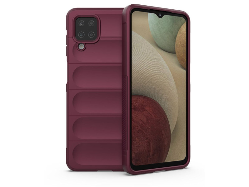 Newface Samsung Galaxy A12 Kılıf Optimum Silikon - Bordo