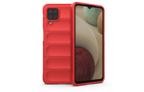 Newface Samsung Galaxy A12 Kılıf Optimum Silikon - Kırmızı