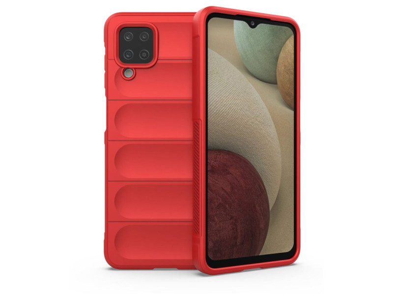 Newface Samsung Galaxy A12 Kılıf Optimum Silikon - Kırmızı
