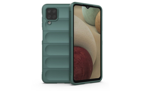 Newface Samsung Galaxy A12 Kılıf Optimum Silikon - Koyu Yeşil