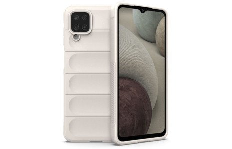 Newface Samsung Galaxy A12 Kılıf Optimum Silikon - Krem