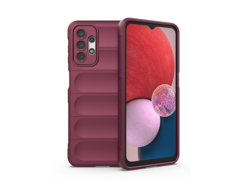 Newface Samsung Galaxy A13 4G Kılıf Optimum Silikon - Bordo