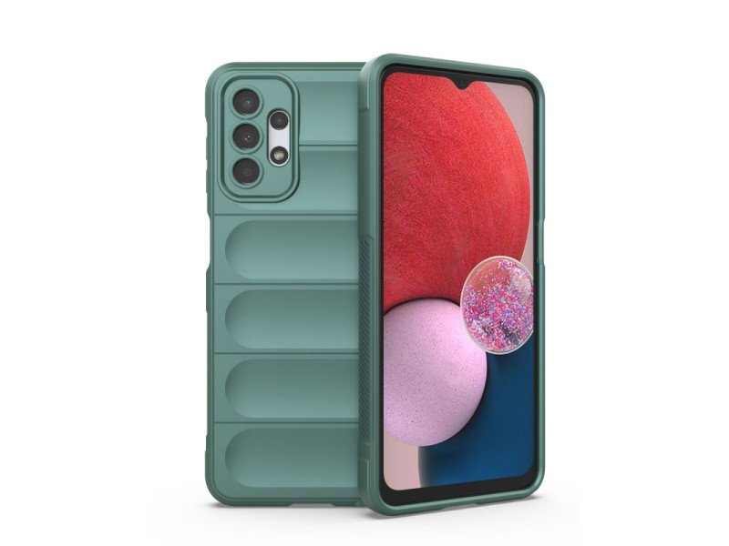 Newface Samsung Galaxy A13 4G Kılıf Optimum Silikon - Koyu Yeşil