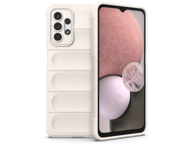 Newface Samsung Galaxy A13 4G Kılıf Optimum Silikon - Krem