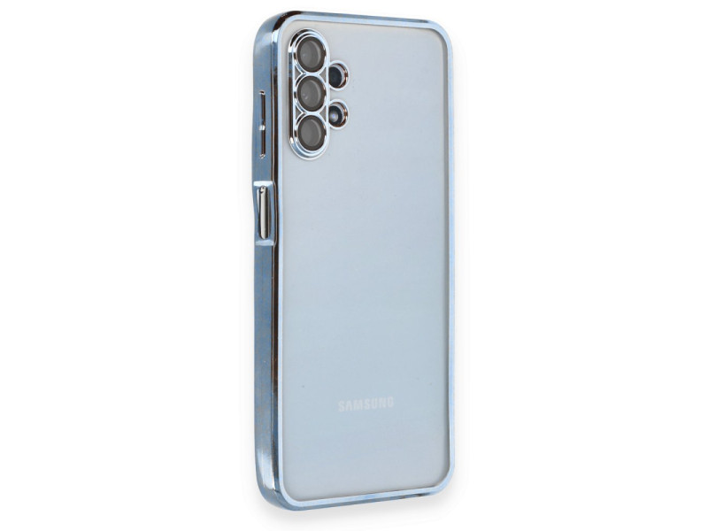 Newface Samsung Galaxy A13 4G Kılıf Razer Lensli Silikon - Açık Mavi