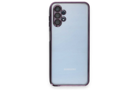 Newface Samsung Galaxy A13 4G Kılıf Razer Lensli Silikon - Mor