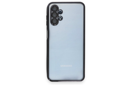 Newface Samsung Galaxy A13 4G Kılıf Razer Lensli Silikon - Siyah