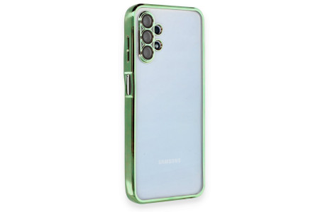 Newface Samsung Galaxy A13 4G Kılıf Razer Lensli Silikon - Yeşil