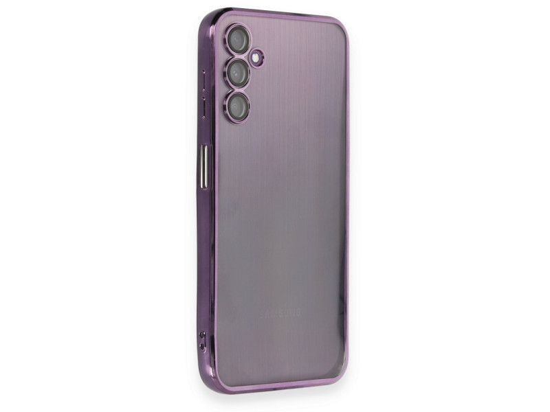 Newface Samsung Galaxy A14 4G Kılıf Razer Lensli Silikon - Mor