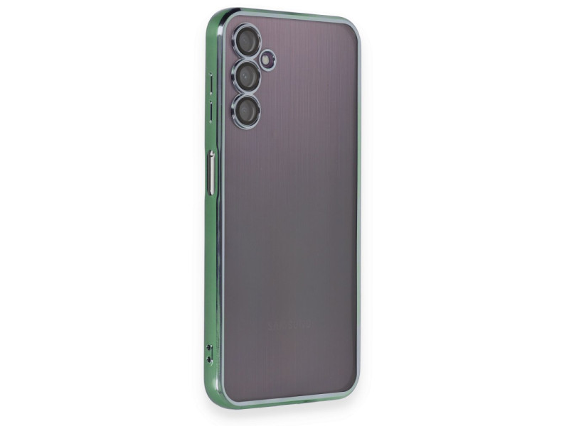 Newface Samsung Galaxy A14 4G Kılıf Razer Lensli Silikon - Yeşil