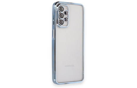 Newface Samsung Galaxy A23 4G Kılıf Razer Lensli Silikon - Açık Mavi
