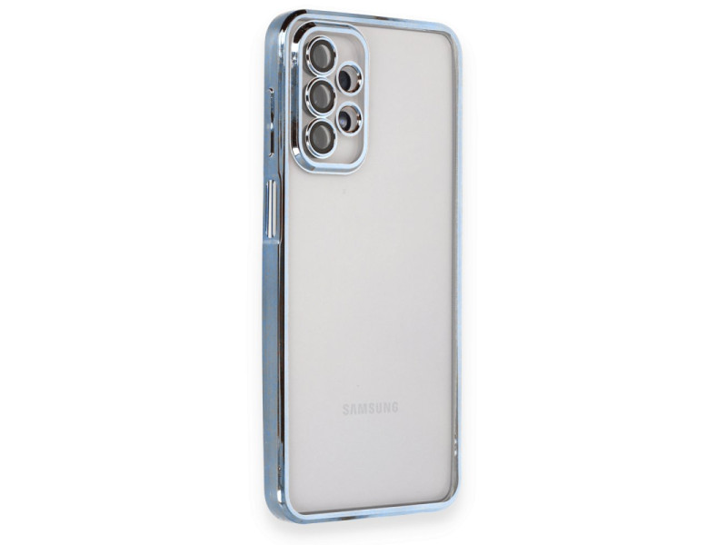Newface Samsung Galaxy A23 4G Kılıf Razer Lensli Silikon - Açık Mavi