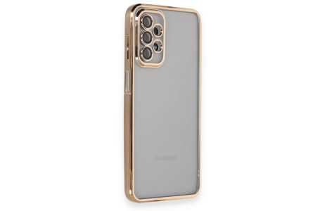 Newface Samsung Galaxy A23 4G Kılıf Razer Lensli Silikon - Gold