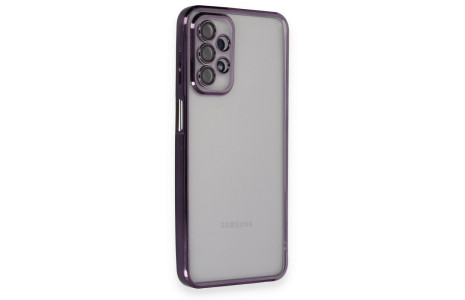Newface Samsung Galaxy A23 4G Kılıf Razer Lensli Silikon - Mor