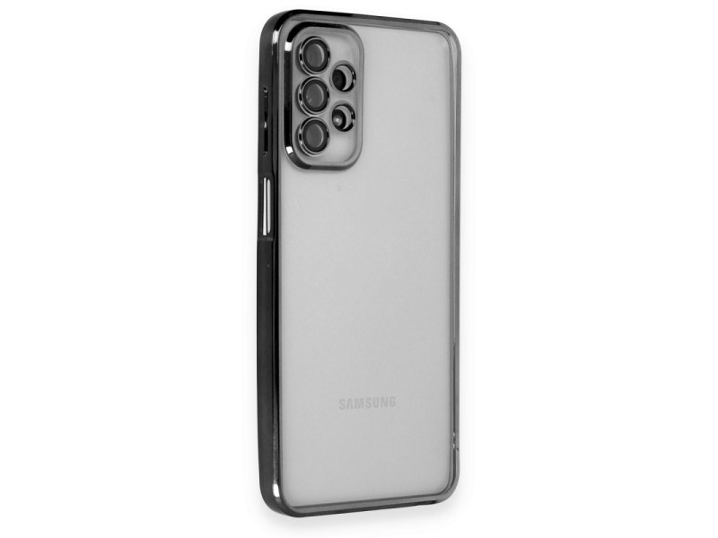 Newface Samsung Galaxy A23 4G Kılıf Razer Lensli Silikon - Siyah