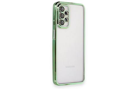 Newface Samsung Galaxy A23 4G Kılıf Razer Lensli Silikon - Yeşil