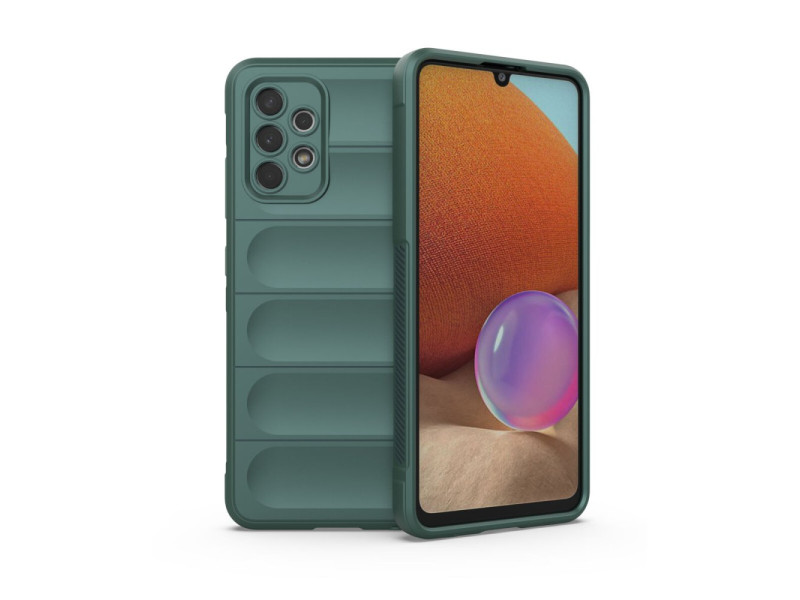 Newface Samsung Galaxy A32 Kılıf Optimum Silikon - Koyu Yeşil