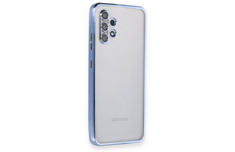 Newface Samsung Galaxy A32 Kılıf Razer Lensli Silikon - Açık Mavi