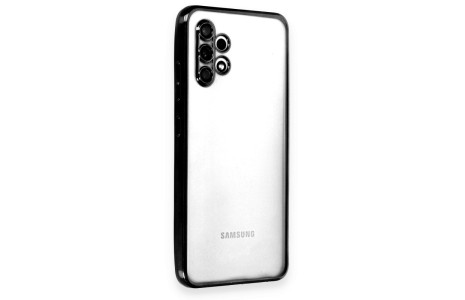 Newface Samsung Galaxy A32 Kılıf Razer Lensli Silikon - Siyah