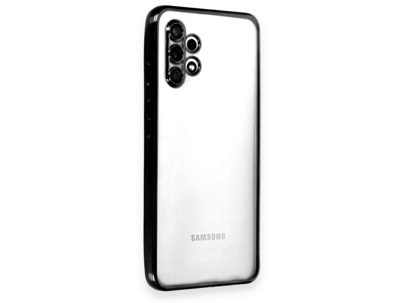 Newface Samsung Galaxy A32 Kılıf Razer Lensli Silikon - Siyah