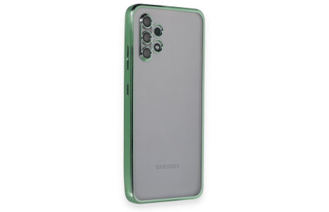 Newface Samsung Galaxy A32 Kılıf Razer Lensli Silikon - Yeşil