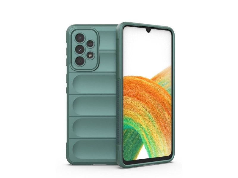 Newface Samsung Galaxy A33 5G Kılıf Optimum Silikon - Koyu Yeşil