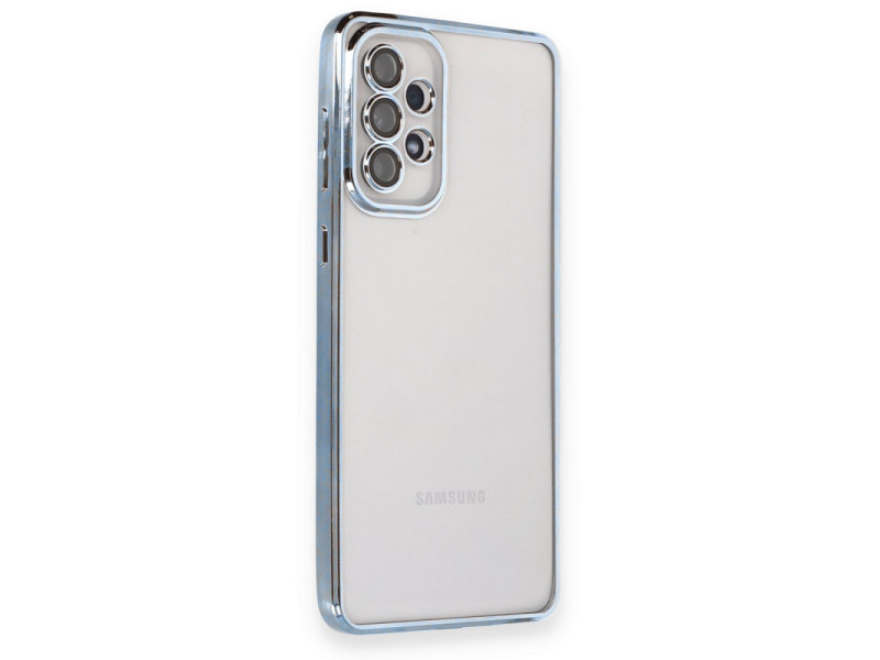 Newface Samsung Galaxy A33 5G Kılıf Razer Lensli Silikon - Açık Mavi