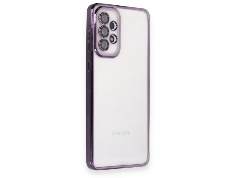 Newface Samsung Galaxy A33 5G Kılıf Razer Lensli Silikon - Mor