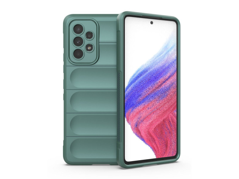 Newface Samsung Galaxy A53 5G Kılıf Optimum Silikon - Koyu Yeşil
