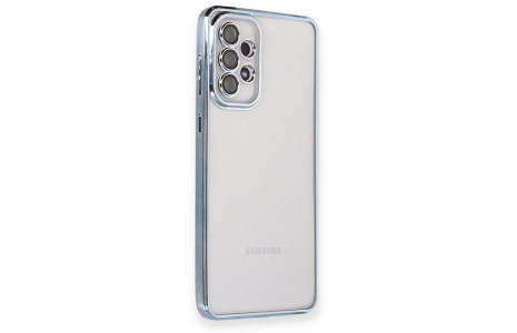 Newface Samsung Galaxy A53 5G Kılıf Razer Lensli Silikon - Açık Mavi