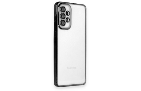 Newface Samsung Galaxy A53 5G Kılıf Razer Lensli Silikon - Siyah