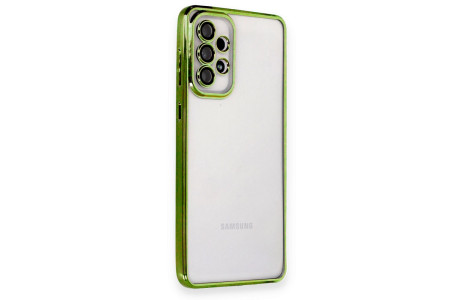 Newface Samsung Galaxy A53 5G Kılıf Razer Lensli Silikon - Yeşil