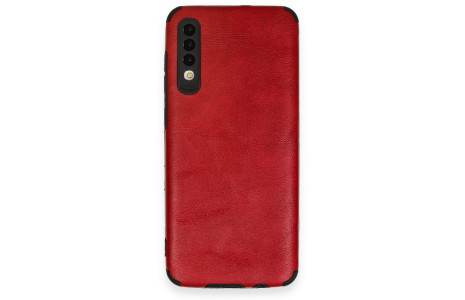Newface Samsung Galaxy A70 Kılıf Loop Deri Silikon - Kırmızı