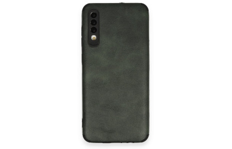 Newface Samsung Galaxy A70 Kılıf Loop Deri Silikon - Yeşil