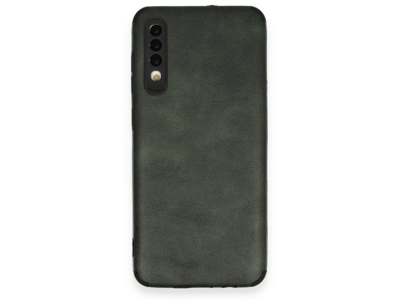Newface Samsung Galaxy A70 Kılıf Loop Deri Silikon - Yeşil