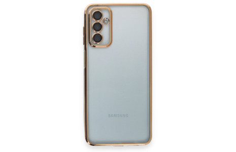 Newface Samsung Galaxy M23 Kılıf Razer Lensli Silikon - Gold
