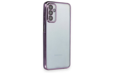 Newface Samsung Galaxy M23 Kılıf Razer Lensli Silikon - Mor