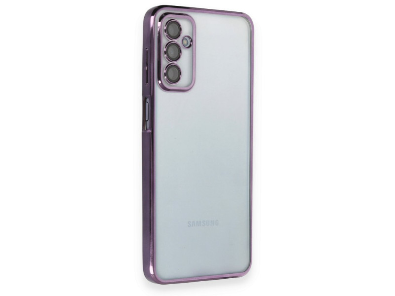 Newface Samsung Galaxy M23 Kılıf Razer Lensli Silikon - Mor