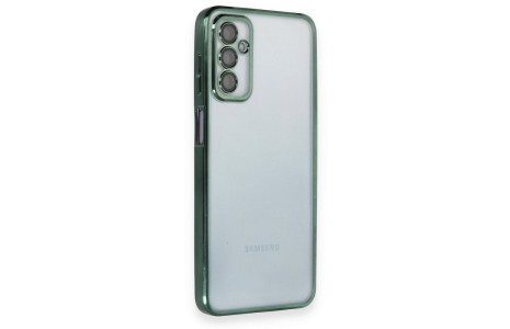 Newface Samsung Galaxy M23 Kılıf Razer Lensli Silikon - Yeşil